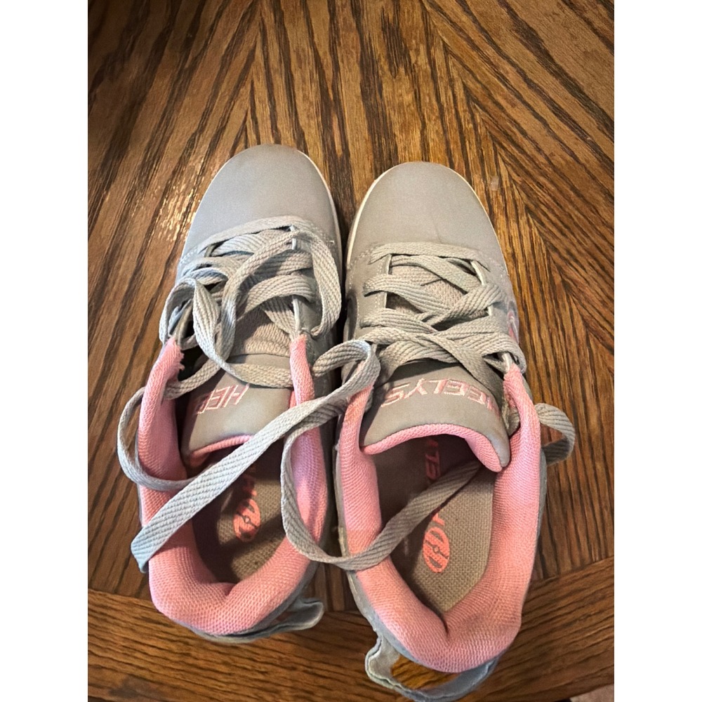 Heelys Voyage Grey Pink Roller Shoes Kids Youth 3 HE100715 Skate Sneakers